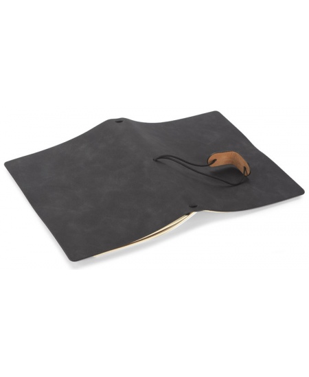 Märkmik RETRO LITE, A5, jooneline, eco-nahk, must