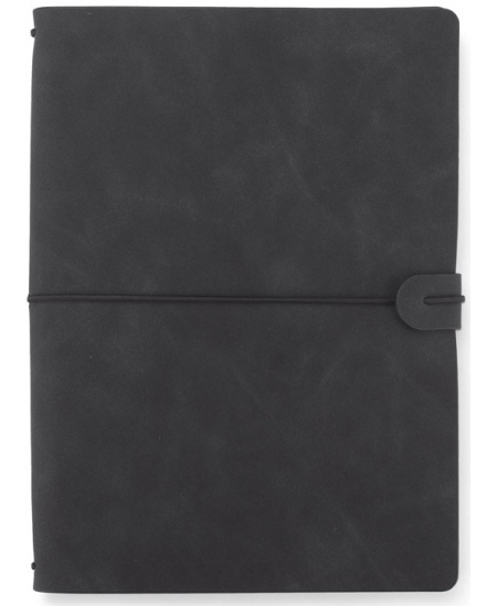 Märkmik RETRO LITE, A5, jooneline, eco-nahk, must