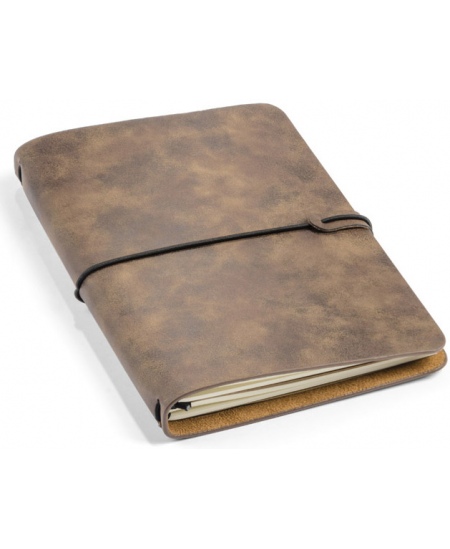 Märkmik RETRO, A5, jooneline, eco-nahast, pruun