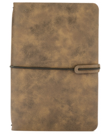 Märkmik RETRO, A5, jooneline, eco-nahast, pruun