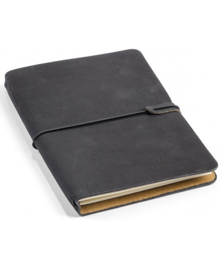 Märkmik RETRO, A5, jooneline, eco-nahast, must