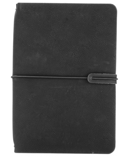 Märkmik RETRO, A5, jooneline, eco-nahast, must