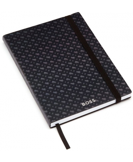 Märkmik BOSS MONOGRAM, A5, jooneline, must