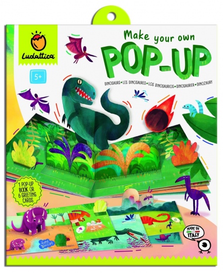 Esimene POP UP raamatu loovuskomplekt LUDATTICA Dinosaurused