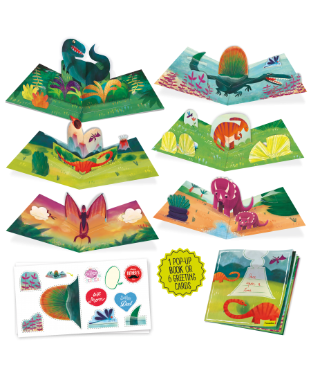 Esimene POP UP raamatu loovuskomplekt LUDATTICA Dinosaurused