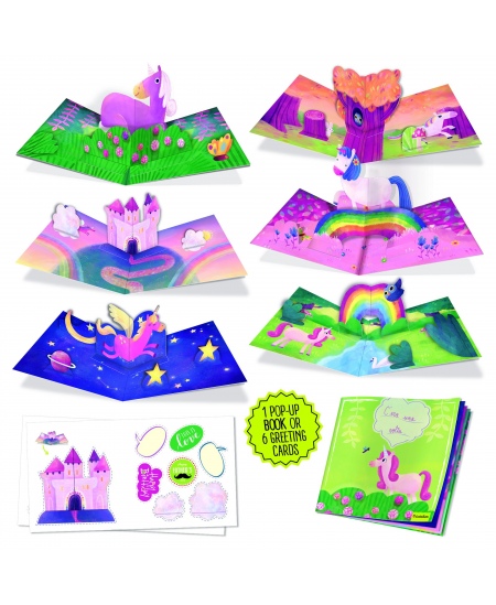 Esimene POP UP raamatu loovuskomplekt LUDATTICA Ükssarvikud