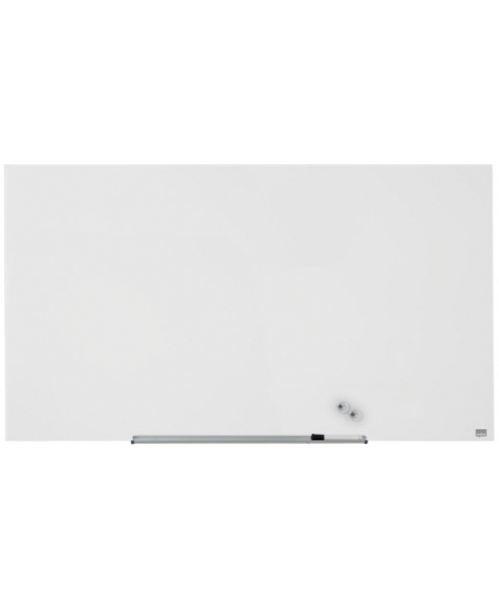Magnetiline klaastahvel NOBO, laiekraan, 126x71 cm, 57, alumiiniumraam, valge