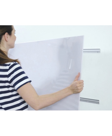 Magnetiline klaastahvel NOBO, laiekraan, 126x71 cm, 57, alumiiniumraam, valge