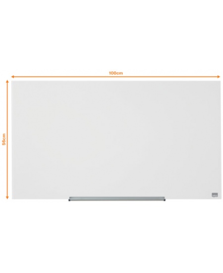 Magnetiline klaastahvel NOBO, laiekraan, 100x56 cm, 45, alumiiniumraam, valge