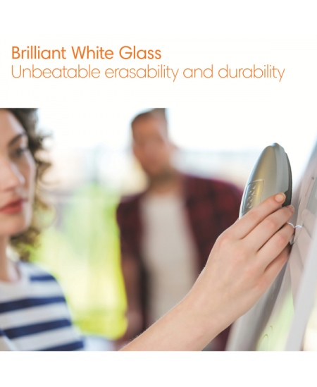 Magnetiline klaastahvel NOBO, laiekraan, 100x56 cm, 45, alumiiniumraam, valge