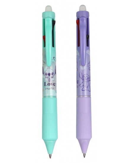 4‑värviline automaatne kustutatav pastapliiats DISNEY Stitch Pastel