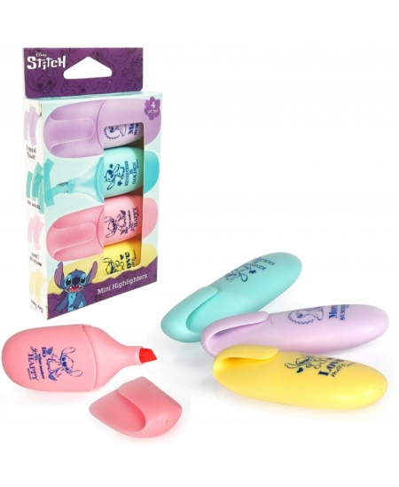 Laste markerikomplekt DISNEY Stitch Pastel, 4 värvi