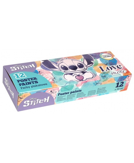 Guašš DISNEY Stitch Pastel, 12 värvi x 20 ml