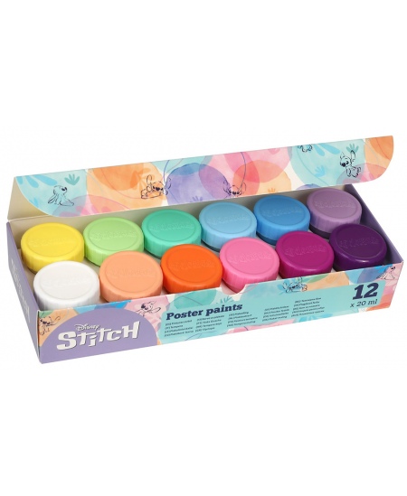 Guašš DISNEY Stitch Pastel, 12 värvi x 20 ml
