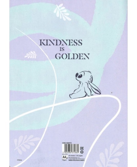 Ruuduline vihik DISNEY Stitch Pastel Nr. 2, A4, 60 lehte