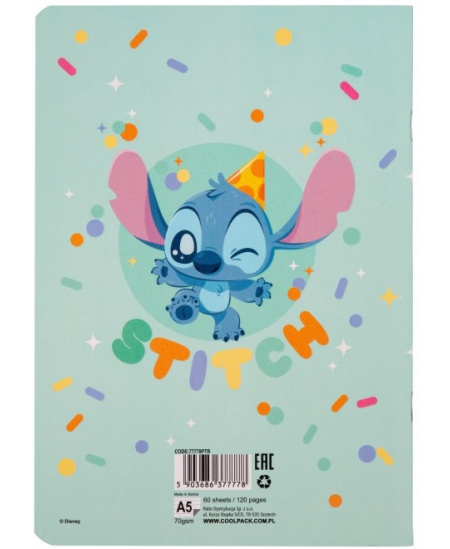 Jooneline vihik DISNEY Stitch Pastel Nr. 4, A5, 60 lehte, 70 gms