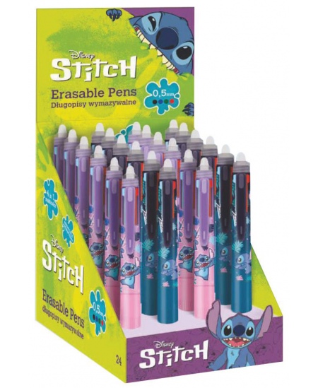 4‑värviline automaatne kustutatav pastapliiats DISNEY Stitch Blue