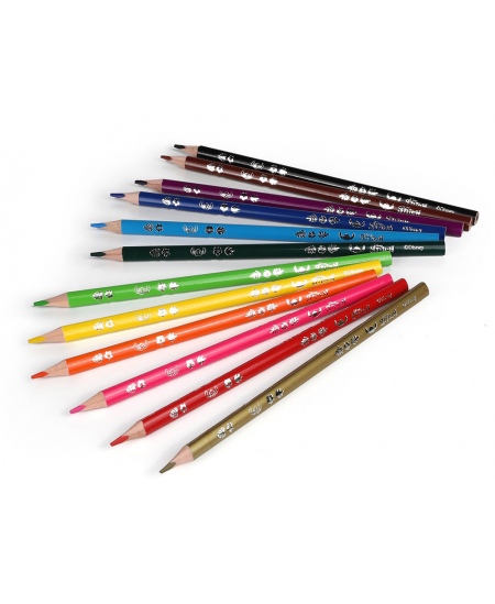 Värvipliiatsid DISNEY Stitch Blue, kolmnurksed, 12 värvi