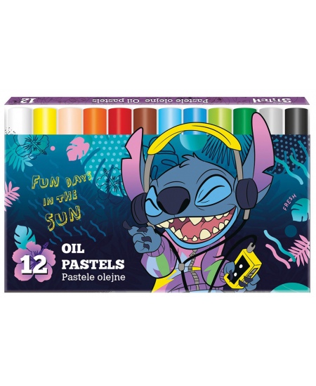 Õlipastellid DISNEY Stitch Blue, 12 tk