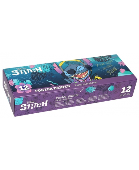 Guašš DISNEY Stitch Blue, 12 värvi x 20 ml