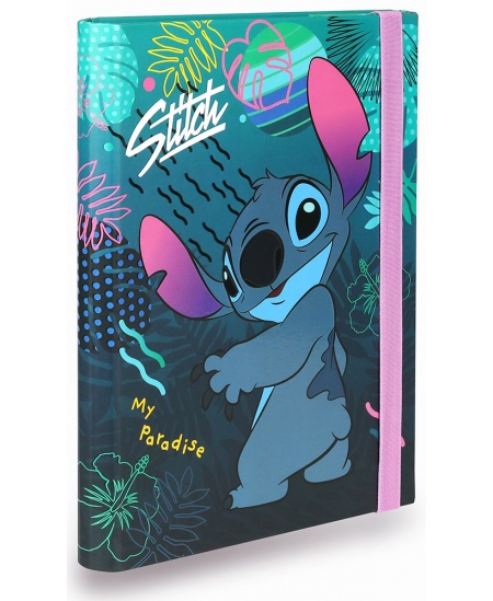 Kartongist kummiga mapp DISNEY Stitch Blue Nr. 1, A5