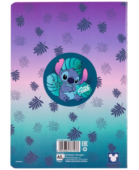Jooneline vihik DISNEY Stitch Blue Nr. 2, A5, 32 lehte, 70 gms