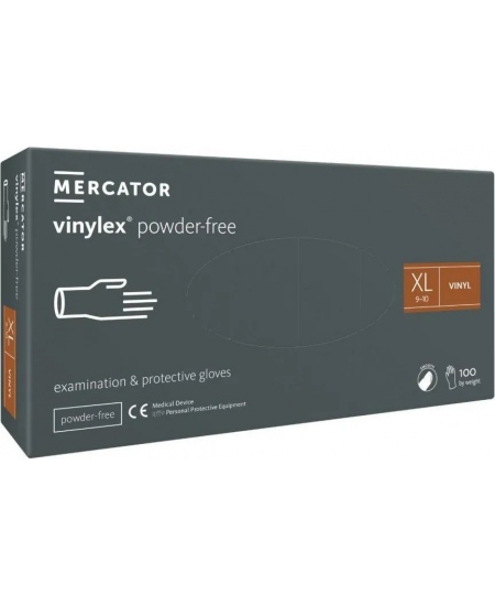Ühekordsed vinüülkindad SANTEX, puudrivabad, XL-suurus, 100 tk
