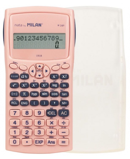 Koolikalkulaator MILAN M240, 12 numbriline, antibakteriaalne, roosa