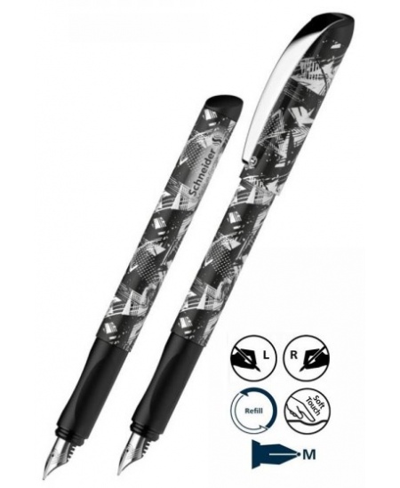 Täitesulepea INX Sportive, must‑valge korpus