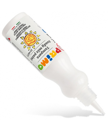 Guašš ergonoomilises pudelis PRIMO, valge, 50 ml