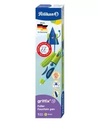 Täitesulepea PELIKAN Griffix-4, vasakukäelistele, roheline