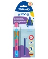 Täitesulepea PELIKAN Griffix‑4, vasakukäelistele, Lovely Pink, blister