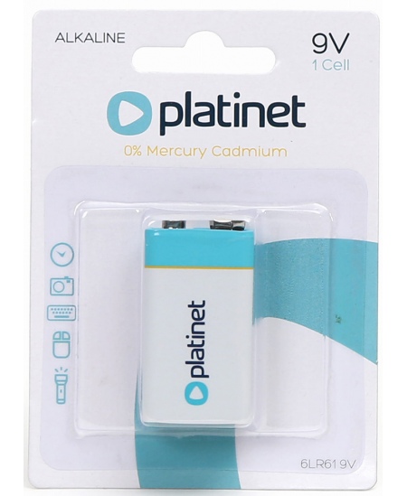 Patarei PLATINET Alkaline 6LR61 (kroon), 1 tk
