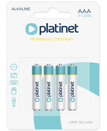 Patareid PLATINET Alkaline LR03 (AAA), 4 tk