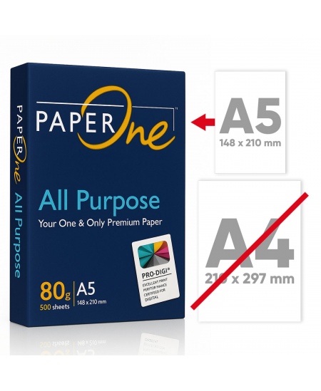 Paber PAPER ONE ALL Purpose 80 g/m2, A5, 500 lehte