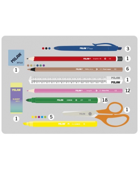 Pinal MILAN Sunset, kolmeosaline, täidetud, türkiissinine