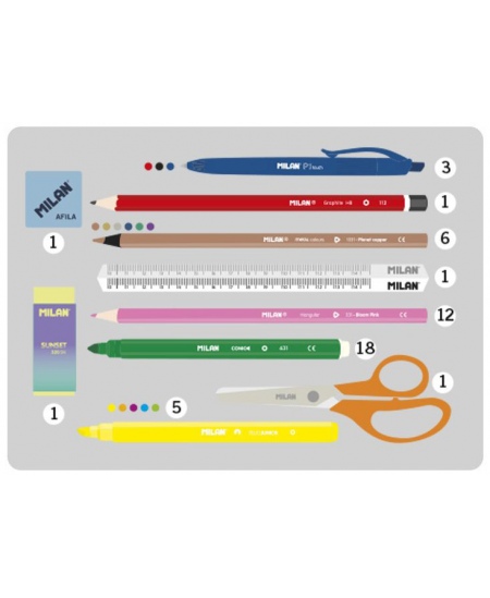 Pinal MILAN Sunset, kolmeosaline, täidetud, roosa