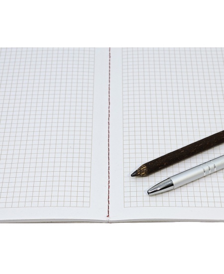 Märkmik õmmeldud SM-LT ECO Art, A4, 48 lehte, ruutudega