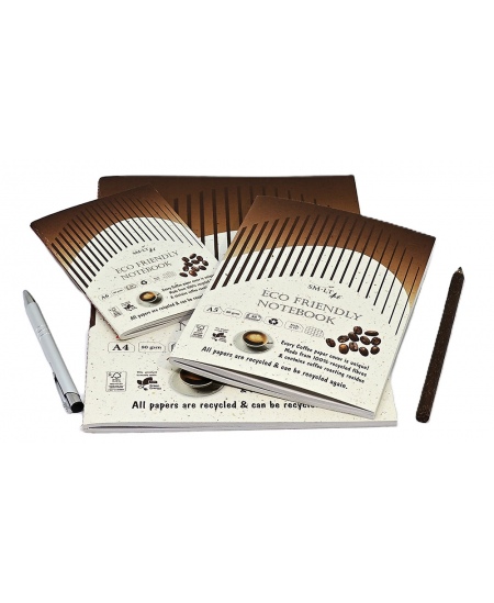 Märkmik õmmeldud SM-LT ECO Art, A4, 48 lehte, ruutudega