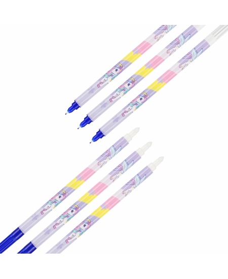 Tindi kustutaja‑pastapliiats STARPAK Unicorn, kahepoolne