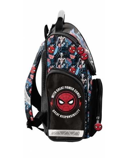 Algklasside seljakott PASO Spiderman, must