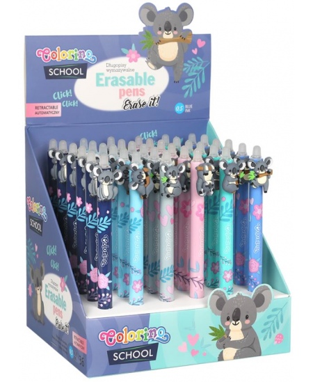 Laste automaatne kustutatav pastapliiats COLORINO Koala