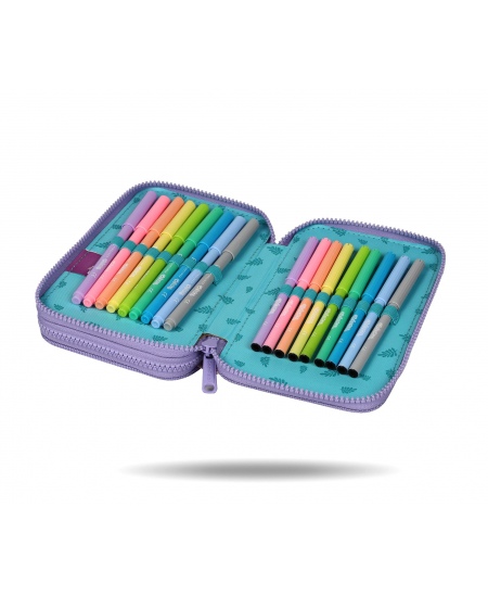 Penal COOLPACK Disney Stitch Pastel, kahe sektsiooniga, täidetud