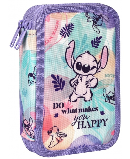 Penal COOLPACK Disney Stitch Pastel, kahe sektsiooniga, täidetud