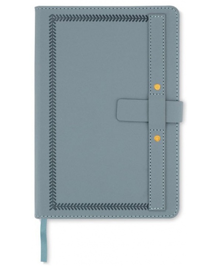 Märkmik SCRIBO, A5, ruudud, ökonahk, helesinine