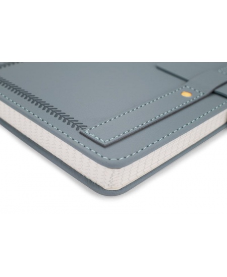 Märkmik SCRIBO, A5, ruudud, ökonahk, helesinine