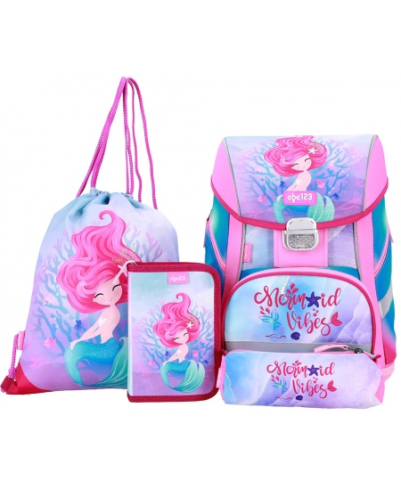 Seljakott lisadega ABC123 Mermaid, 4-osaline