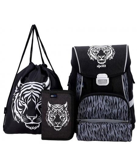 Seljakott lisadega ABC123 Tiger, 4-osaline