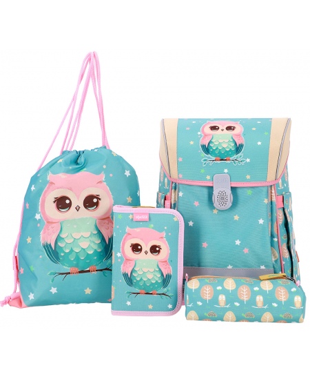 Seljakott lisadega ABC123 Owl, Flexi, 4-osaline