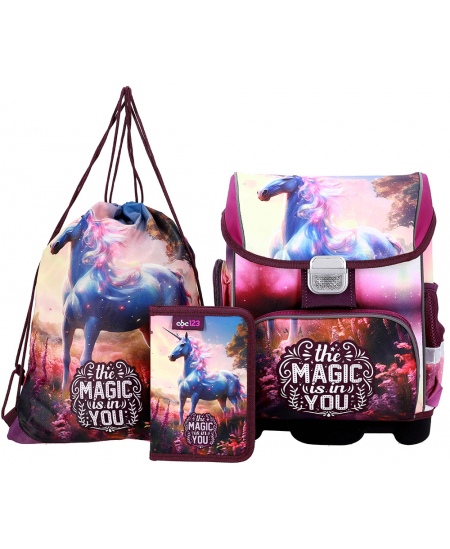 Seljakott lisadega ABC123 Horse, 3-osaline